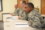 U.S. Air Force Staff Sgt. Mitchell Gorham participates in the first (beta) Career Assistance Advisor training course for the newly redesigned First Term Airmen Course held in November 2016. The new course revamped FTAC from an in-processing focused program to a standard curriculum focused on developing Airmen. Gorham is the First Term Airmen Course team lead at Joint Base San Antonio-Lackland, Texas, which beta-tested the new FTAC curriculum. (U.S. Air Force photo by Melissa Peterson) 