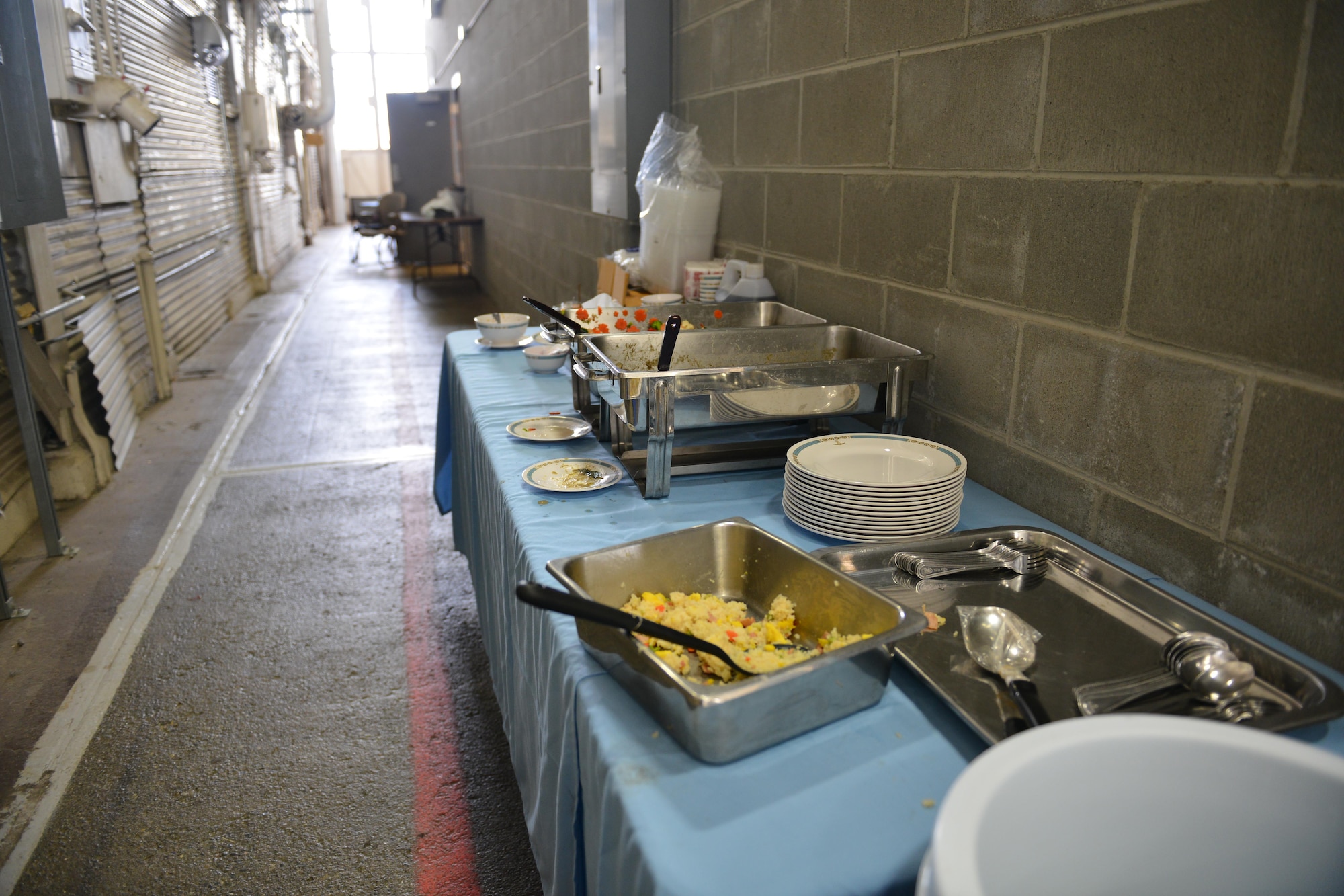 The Royal Thai Air Force laid out a spread of Thai food for anyone interested in their hangar on the Joint Base Elmendorf-Richardson flightline during Operation Red Flag-Alaska 17-_, June 8. RF-A is a Pacific Air Forces-directed field training exercise for U.S. and international forces flown under simulated air combat conditions. It is conducted on the Joint Pacific Alaska Range Complex with air operations flown primarily out of Eielson Air Force Base and JBER. 