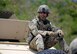 A U.S. Soldier from Task Force Talon, 94th Army Air and Missile Defense Command, prepares for a combat search and rescue training exercise June 5, 2017, at Andersen South, Guam. Service members from TFT, Helicopter Sea Combat Squadron Two-Five, and the 36th Wing joined together to practice survival, evasion, resistance and escape procedures, emergency evacuation techniques and quick reaction force training. This is the first time these units participated in a combat search and rescue exercise together on Guam.(U.S. Air Force photo by Airman 1st Class Gerald R. Willis)
