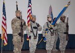 The 386 Air Expeditionary Wing honor guard presents the colors at a change-of-command ceremony Monday, June 5, 2017, at the base theater at an undisclosed location in Southwest Asia.. The honor guard performs at about a fifty events per six-month rotation.