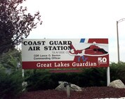 Air Station Traverse City, Michigan
Original photo caption: "The sign outside the gate at Coast Guard Air Station Traverse City, Michigan."; photo dated 17 September 2001; photo number 010917-C-2377C-502 (FR); photo by PA1 Harry C. Craft, III, USCG.