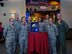 U.S. Air Force Col. Mark Ely, far right, the 509th Bomb Wing vice commander, gathers with members of Team Whiteman around a display featuring Trinitite at Whiteman Air Force Base, Mo., June 2, 2017. Trinity Site is where the first atomic bomb was tested on July 16, 1945. With a power equivalent to around 21,000 tons of TNT, the bomb completely obliterated the steel tower on which it rested. The intense heat melted the New Mexico desert sand into a light green, glass-like substance which was later named “Trinitite.” (U.S. Air Force photo by Airman 1st Class Jazmin Smith)