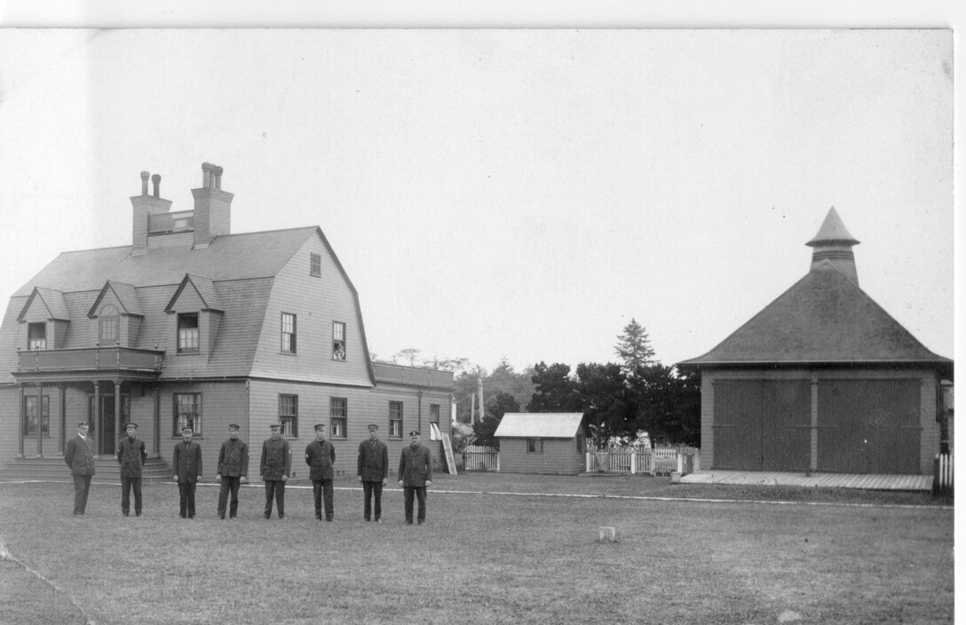 Coast Guard Lifeboat Station Point Adams located at Hammond, Clatsop County, Oregon. The station was established in 1888, built in 1889 and was placed in active service in December of 1889.  
Life Saving Station #311 Coast Guard Station #326