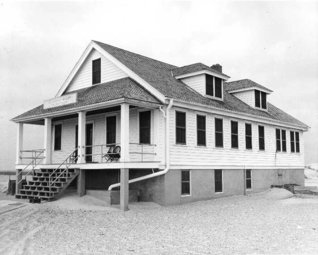 Station Pea Island, North Carolina
USLSS Station #17, Sixth District
 Coast Guard Station #177
No official caption/date/photo number; photographer unknown. 
The Pea Island Station as it appeared in circa 1942.

