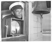Station Pea Island, North Carolina
USLSS Station #17, Sixth District
Coast Guard Station #177
Petty Officer First Class Lonnie C. Gray, USCG   
Original caption reads: "Blinking signals from the Lookout Tower at Pea Island identify friendly craft.  Lonnie C. Gray, B.M. 1c is shown on the alert."  
No photo number/date; probably 1942. 







