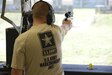 Fort Benning, GA- Service member competes at the 2016 Interservice Pistol Championship Matches. Hosted by the U.S. Army Marksmanship Unit, the Championship takes place on Phillips Range where the military’s best pistol shooters will be crowned. (U.S. Army photo by Sgt. 1st Raymond Piper/Released)