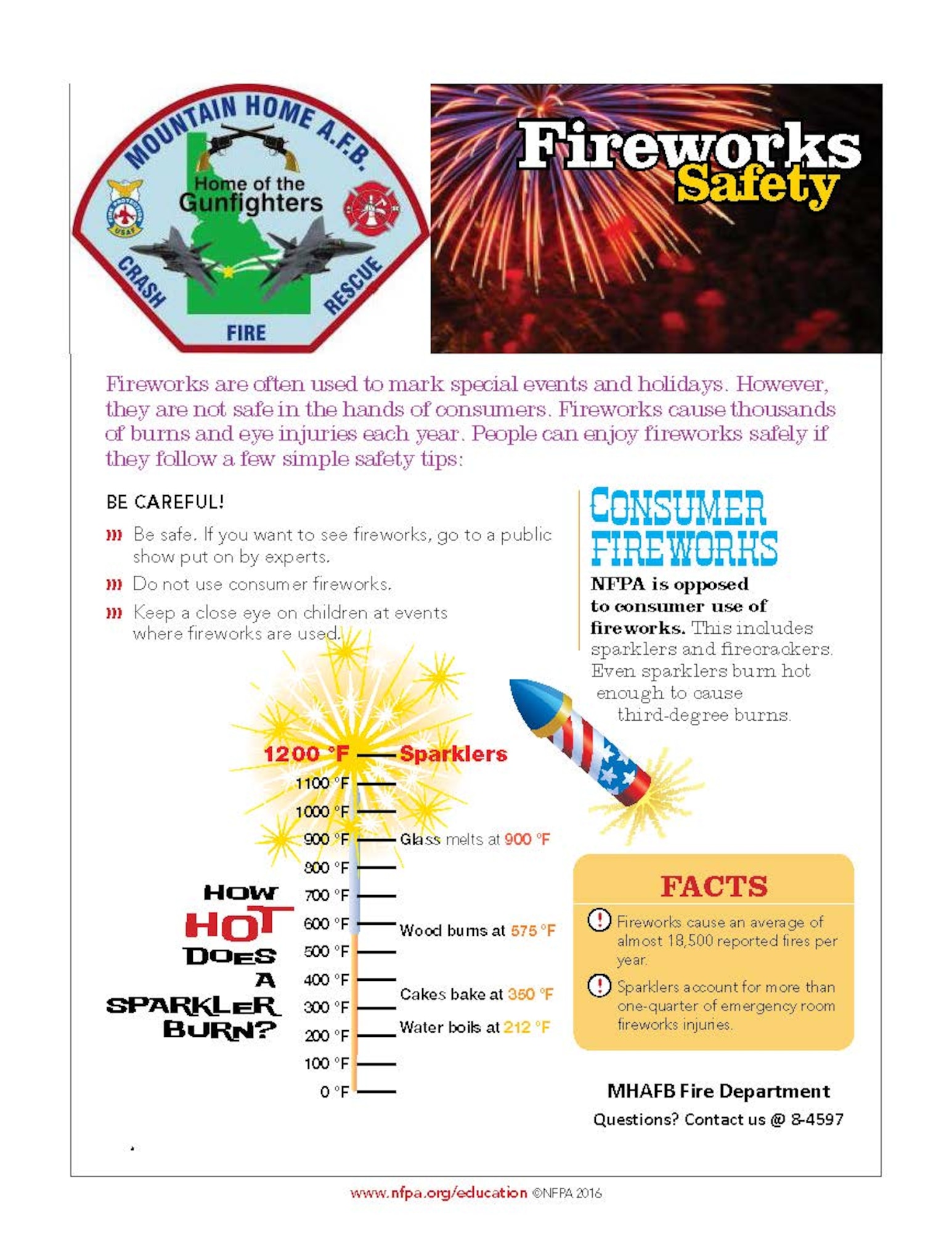 Fireworks Safety Tip Sheet - Hays County