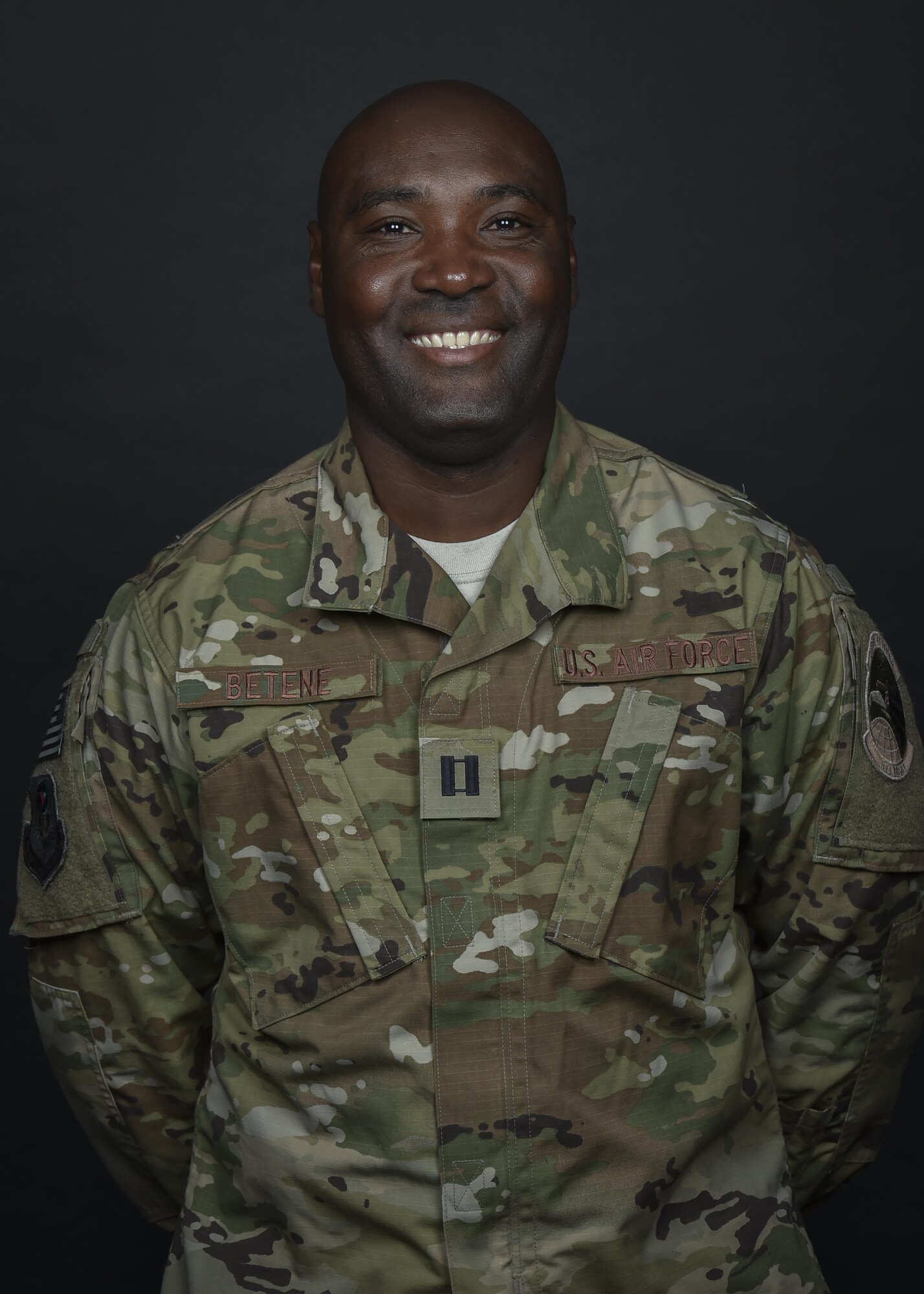 Capt. Claude Betene A Dooko is the public health flight commander with the 1st Special Operations Aerospace Medical Squadron, at Hurlburt Field, Fla. Betene’s family heritage of military service motivated him from a young age to aspire to committing his life to service. Despite obstacles, his persistence made his dream a reality. (U.S. Air Force photo by Airman 1st Class Joseph Pick)