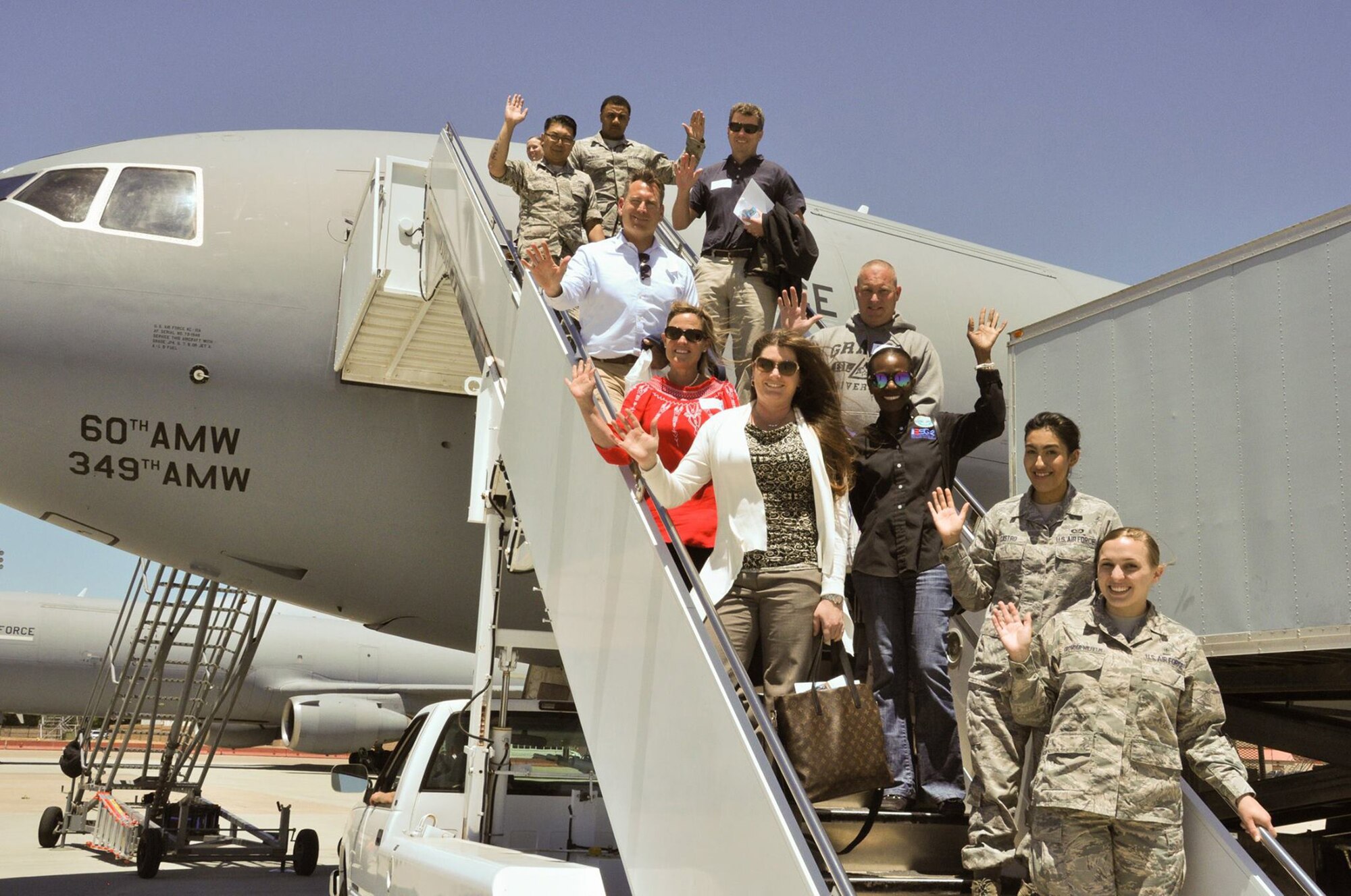 More than 50 civilian employers of 349th AMW Reservists flew on C-5M, C-17, and KC-10 local training missions, June 3, 2017. (U.S. Air Force photo)   
