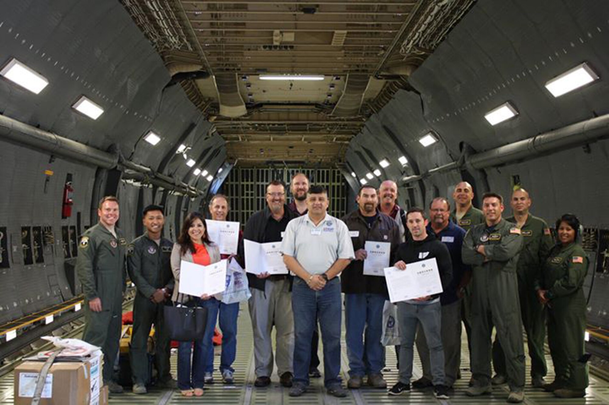 More than 50 civilian employers of 349th AMW Reservists flew on C-5M, C-17, and KC-10 local training missions, June 3, 2017. (U.S. Air Force photo)   

