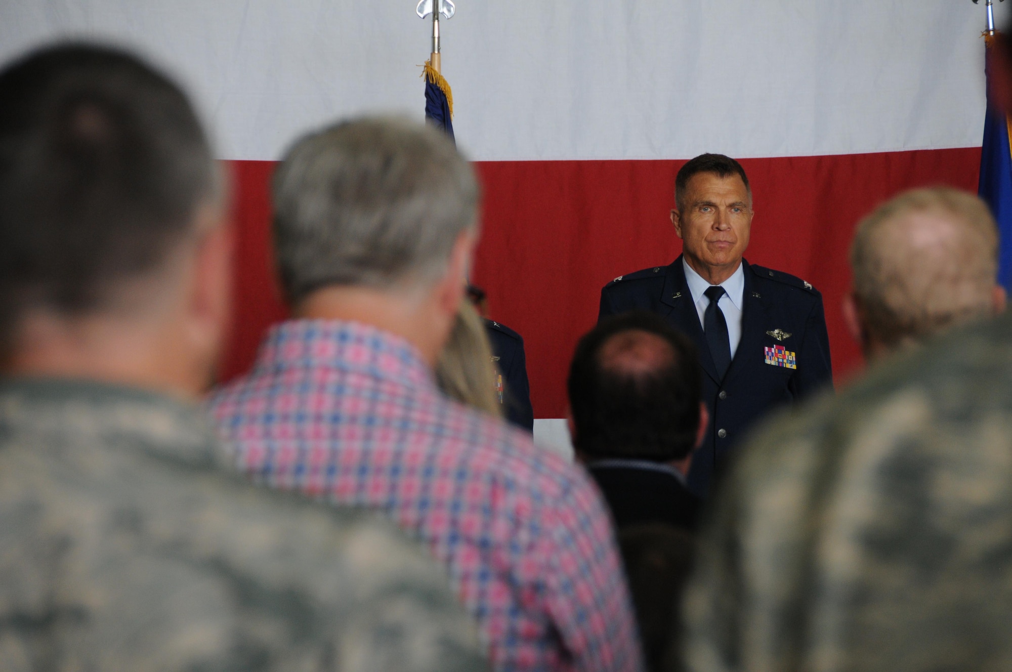 170603-Z-NJ935-044: A crowd gathered for the official retirement ceremony for Col. Daniel Skotte, the commander of the 146 Airlift Wing Medical Group, Channel Islands Air National Guard Base, Calif., who served for just a few days short of 50 years, June 3, 2017. Skotte, a drill status guardsman opted to have the ceremony at Kingsley Field in Klamath Falls, Ore., because of his over 20 year association with the wing and because of its proximity to his home in Bend, Ore. (U.S. Air National Guard photo by Tech. Sgt.
Jefferson Thompson)