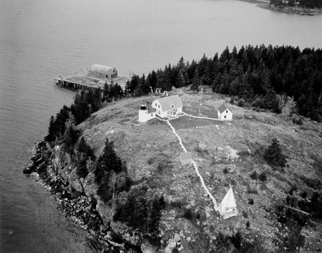 Bear Island Light, Maine
OVERHEAD VIEW OF THE BEAR ISLAND LIGHT STATION, CIRCA 1972