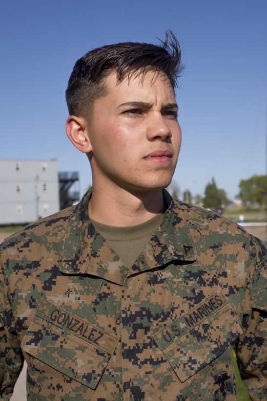 Lance Cpl. Xander Gonzalez a data Marine with Marine Wing Support Squadron 473, Marine Aircraft Group 41, 4th Marine Air Wing, Marine Forces Reserve, poses for a picture at Canadian Forces Base Cold Lake during exercise Maple Flag 50, June 2, 2017. During the exercise, Gonzales constructed the data network used by the Marines of MWSS-473 to communicate with Marines in the field. (U.S. Marine Corps photo by Lance Cpl. Niles Lee/Released)