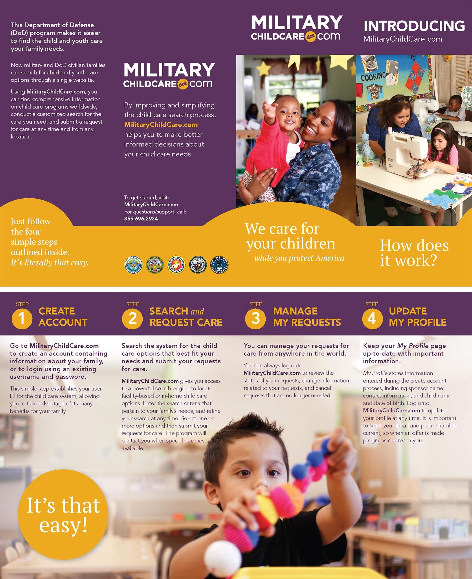 Families at RAF Lakenheath will have access on June 29 to a new Department of Defense website designed to simplify and improve the child care request for care process.