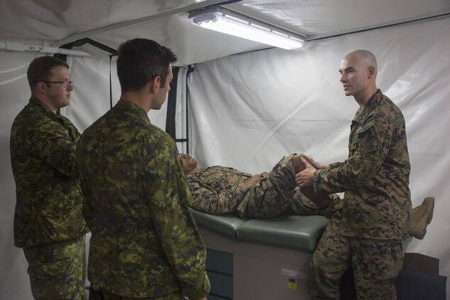 Navy Corpsmen hold training with Canadian Armed Forces