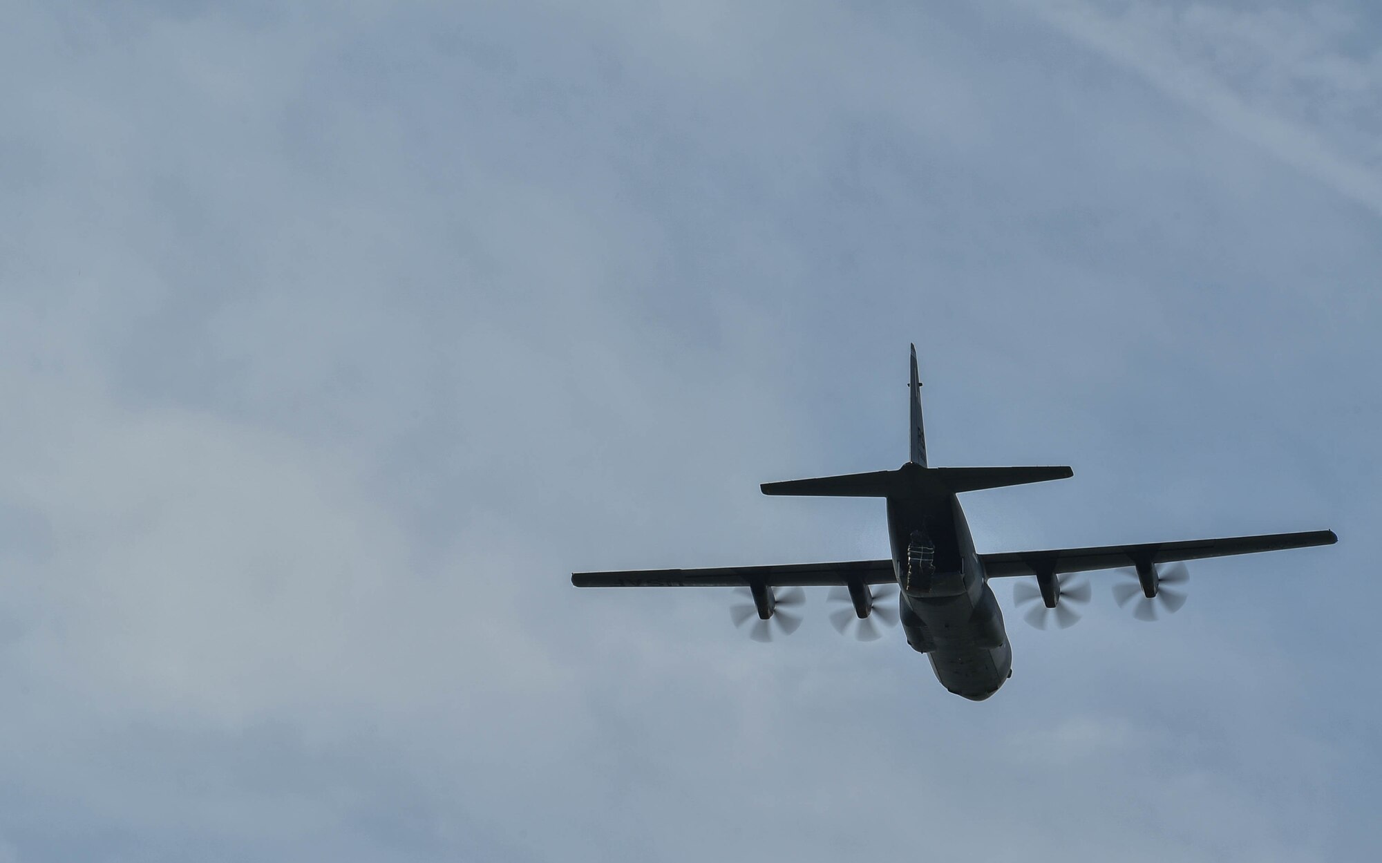 A U.S. Air Force C-130J Super Hercules pushes out a pallet of equipment during exercise Saber Strike 17 on Lielvārde Air Base, Latvia, June 7, 2017. The 435th Contingency Response Group from the 435th Air Ground Operations Wing at Ramstein Air Base, Germany, dropped the bundle full of equipment to practice assessing an area for aircraft landings. U.S. military members are working alongside their NATO partners throughout the exercise in the Baltic region and Poland. Saber Strike 17 continues to increase participating nations’ capacity to conduct a full spectrum of military operations. (U.S. Air Force photo by Senior Airman Tryphena Mayhugh)