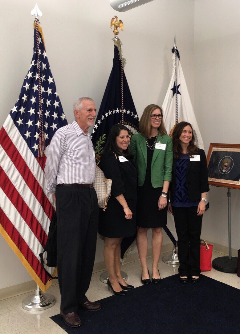 A group of attorneys who serve as career counselors for Philadelphia area law schools visit the DLA Troop Support flag room June 5, 2017. DLA Troop Support attorneys provided an overview of the organization’s global warfighter support mission, legal areas of practice and attorney benefits to representatives from Villanova, Drexel, Temple, Widener and Rutgers universities. 