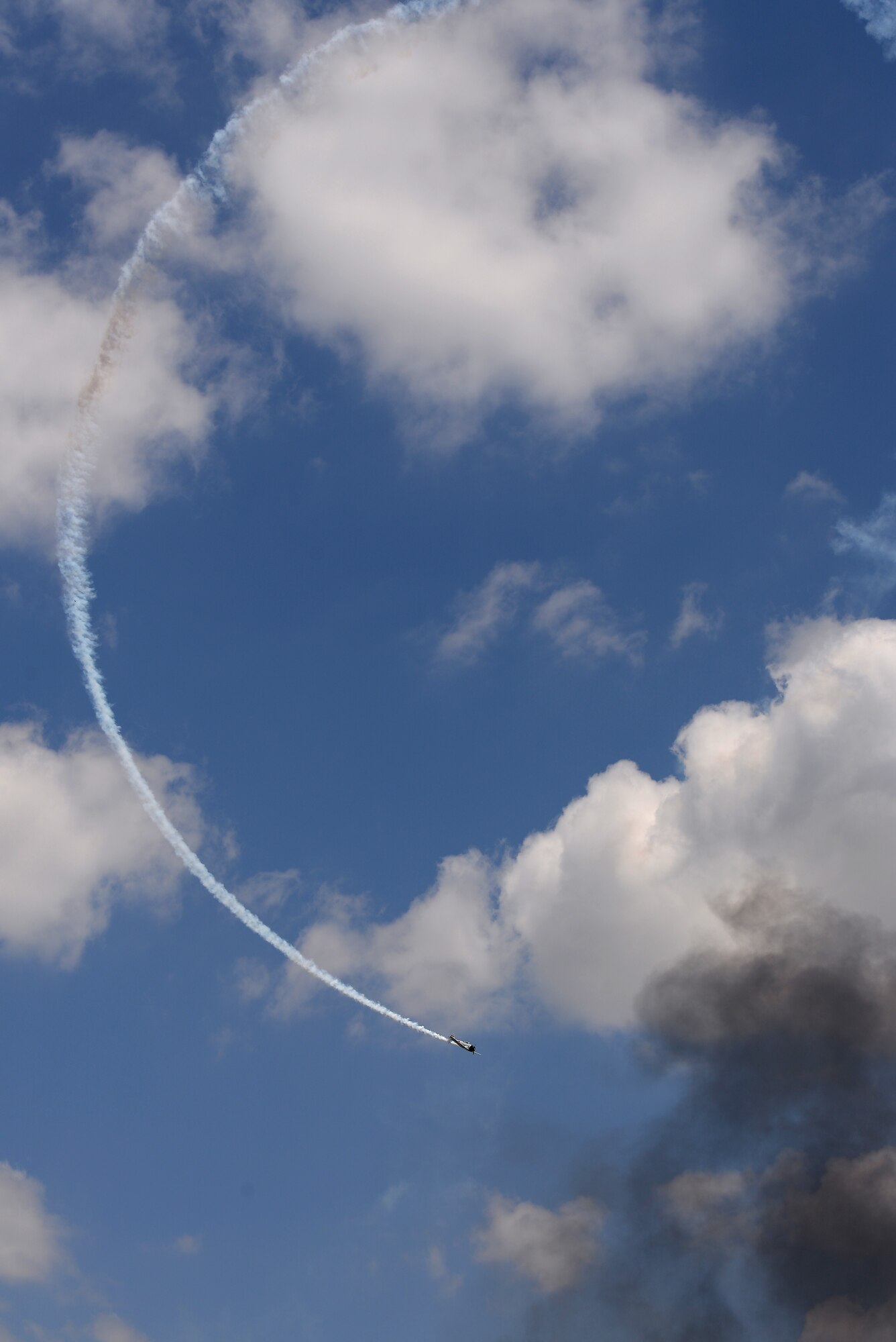 "Tora, Tora, Tora," performs the re-creation of the Dec. 7, 1941, attack on Pearl Harbor during the 100th Centennial Celebration Air Show, June 10, 2017, at Scott Air Force Base, Ill. The motto of the Commemorative Air Force and the "Tora" act is "Lest We Forget." Tora is not intended to promote nationalism or glorify war. The intent of the Tora group is to help generations of individuals throughout the world born after World War II understand that war does not discriminate in the pain it causes and that courageous individuals on both sides lose their lives.  (U.S. Air Force photo by Tech. Sgt. Jonathan Fowler)