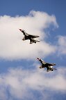 The Thunderbirds, officially known as the U.S. Air Force Air Demonstration Squadron, perform precision aerial maneuvers to demonstrate the capabilities the F-16 Fighter Falcon, the Air Force’s premier multi-role fighter jet, Scott Air Force Base, Ill., June 11, 2017.   Eight highly experienced fighter pilots, four support officers, three civilians, and over 120 enlisted personnel help make it possible for the team to showcase the capabilities of this fighter jet to millions of people each year.  Together, this team has ensured that a demonstration has never been cancelled due to maintenance difficulty. (U.S. Air Force photo by Tech. Sgt. Jonathan Fowler)