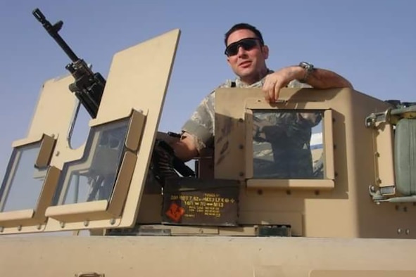 Staff Sgt. Christopher D’Angelo, an 819th RED HORSE Squadron heavy equipment operator, was injured by an improvised explosive device January 15, 2008. To help combat D’Angelo’s emotional and physical struggles, he began competing in wounded service member events. (U.S. Air Force photo illustration/Airman 1st Class Joshua Smoot)