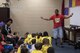Tech. Sgt. Justin Baskerville, 823d Base Defense Squadron NCO in charge of logistics, teaches children during the base chapel's Vacation Bible School, June 7, 2017 at Moody Air Force Base, Ga. More than 80 people volunteered for this year's VBS and 105 children attended. (U.S. Air Force photo by Tech. Sgt. Zachary Wolf)