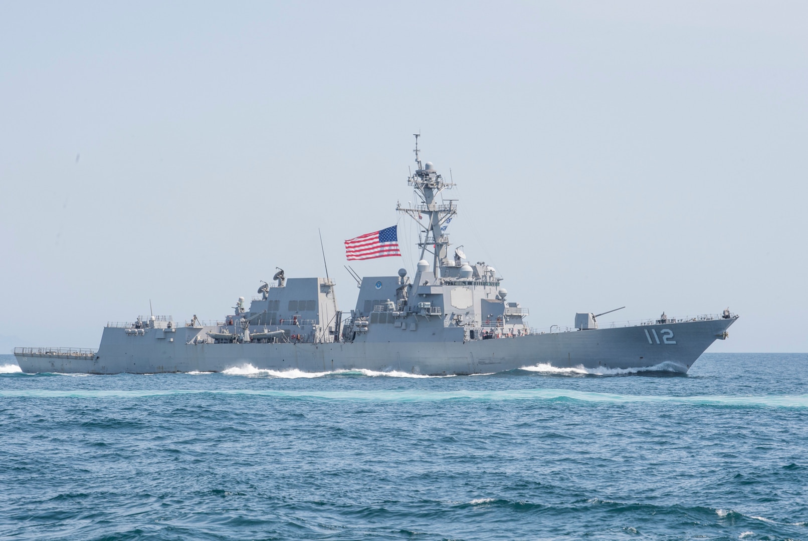 Arleigh Burke-class guided-missile destroyer USS Michael Murphy (DDG 112) operates in the Western Pacific, May 3, 2017. The U.S. Navy has patrolled the Indo-Asia-Pacific routinely for more than 70 years promoting regional peace and security. 