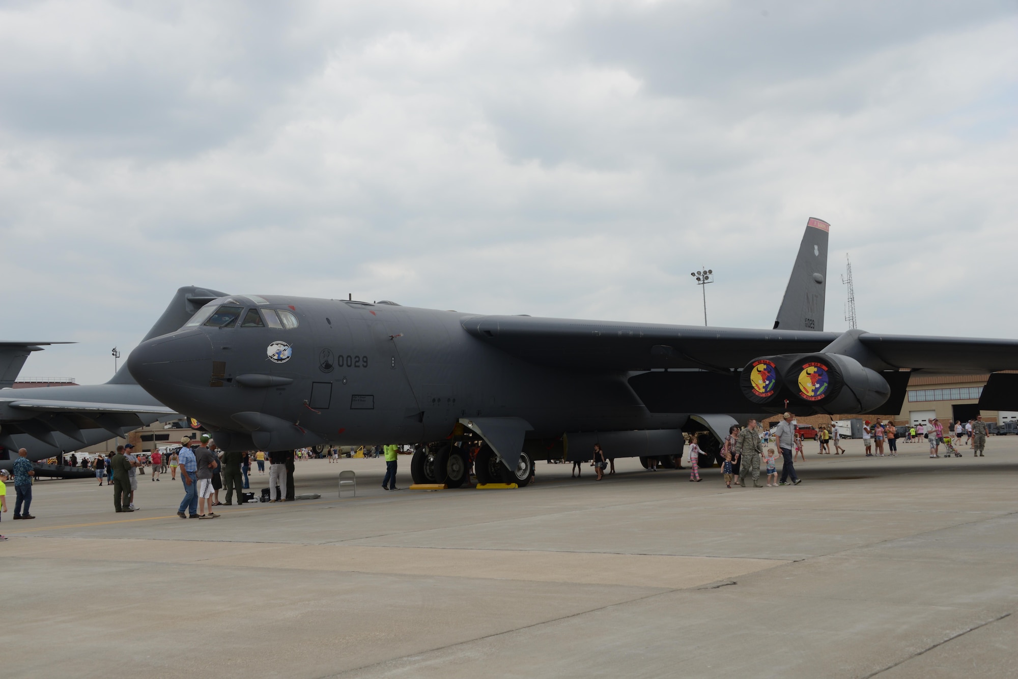 A U.S. Air Force B-52 Statofortress assigned to the 5th Bomb Wing Minot Air Force Base, on the ramp at the Iowa Air National Guard’s 185th Air Refueling Wing in Sioux City, Iowa on June 10, 2017. The B-52 is on display during an open house event hosted by the Iowa Air National Guard.
U.S. Air National Guard photo by Master Sgt. Vincent De Groot 185th ARW Wing PA