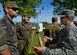 U.S. Air Force Tech. Sgt. Christopher Hardy, 7th Weather Squadron noncommissioned officer  in charge of regional weather maintenance, right, speaks with German NATO partners during a weather-related exercise in Wiesbaden, Germany, June 12, 2017. The 7th WS uses Exercise Cadre Focus to enhance its capability to provide weather support to U.S. Army operations in Europe. (Air Force photo by Airman 1st Class Joshua Magbanua) 