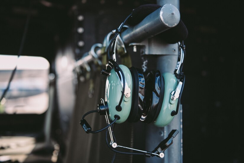Headphones hang inside a 1st Helicopter Squadron UH-1N Iroquois at Joint Base Andrews, Md., June 9, 2017. The 1st HS conducted a flyover demonstration above the Air Force Memorial in Washington, D.C., in support of the U.S. Air Force Band’s Heritage to Horizons concert series. (U.S. Air Force photo by Senior Airman Delano Scott)   