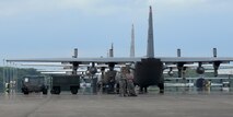 Crew chiefs assigned to the 913th Maintenance Squadron discuss operations on the ramp during exercise Prime Horizon June 3, 2017, at Little Rock Air Force Base, Ark. Prime Horizon was the 913th Airlift Group’s first readiness exercise, and took place simultaneously between Arkansas and Keesler AFB, Miss. (U.S. Air Force photo by Airman 1st Class Codie Collins/Released)