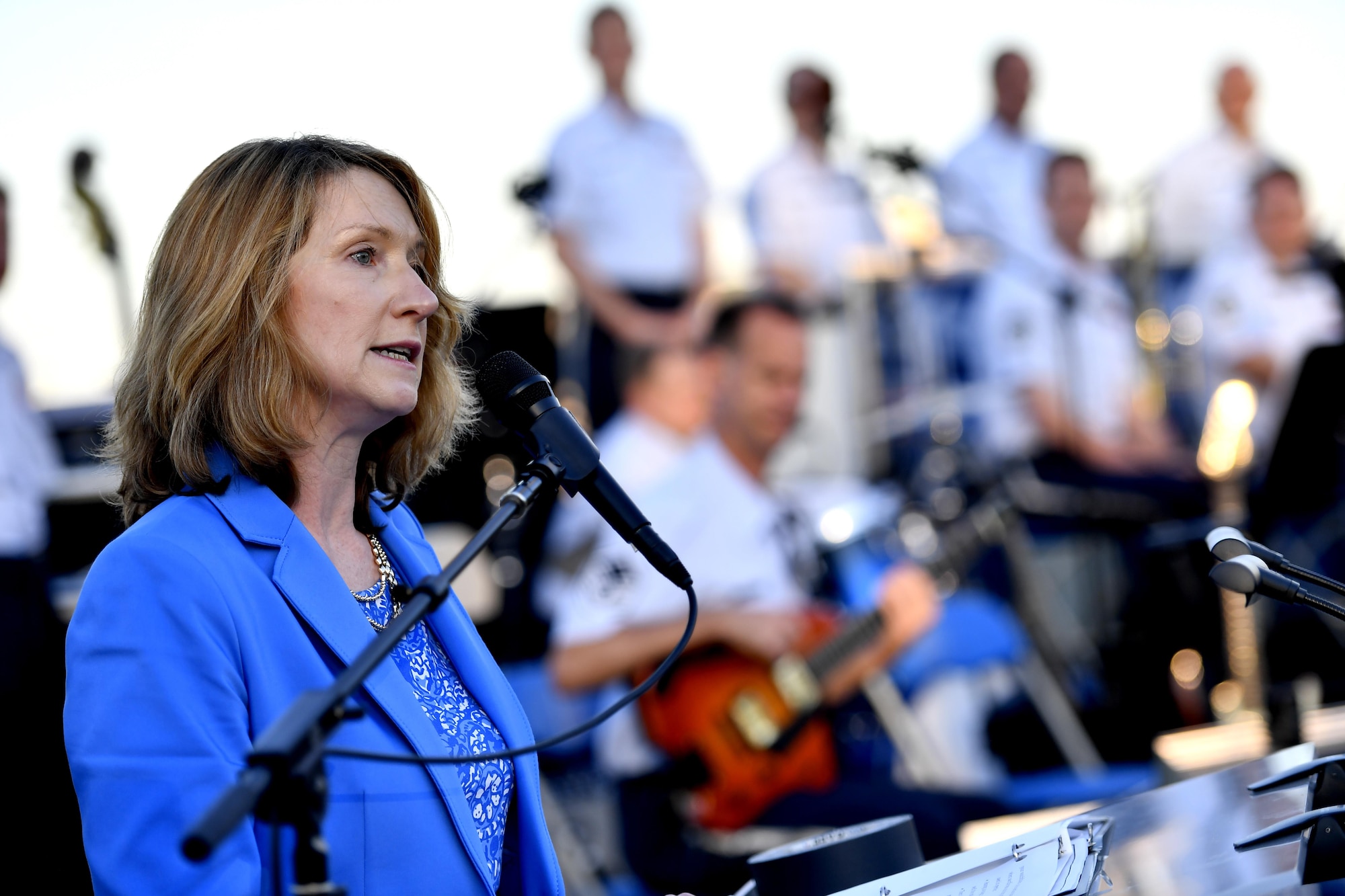 The second installment of the Heritage to Horizons concert series celebrating the Air Force's 70 years of breaking barriers was held at the Air Force Memorial, Arlington Va. June 9, 2017. The event was co-hosted by Undersecretary of the Air Force Lisa Disbrow and the Vice Chief of Staff of the Air Force Gen. Stephen Wilson, and featured performances by the U.S. Air Force Band and the U.S. Air Force honor Guard Drill Team.