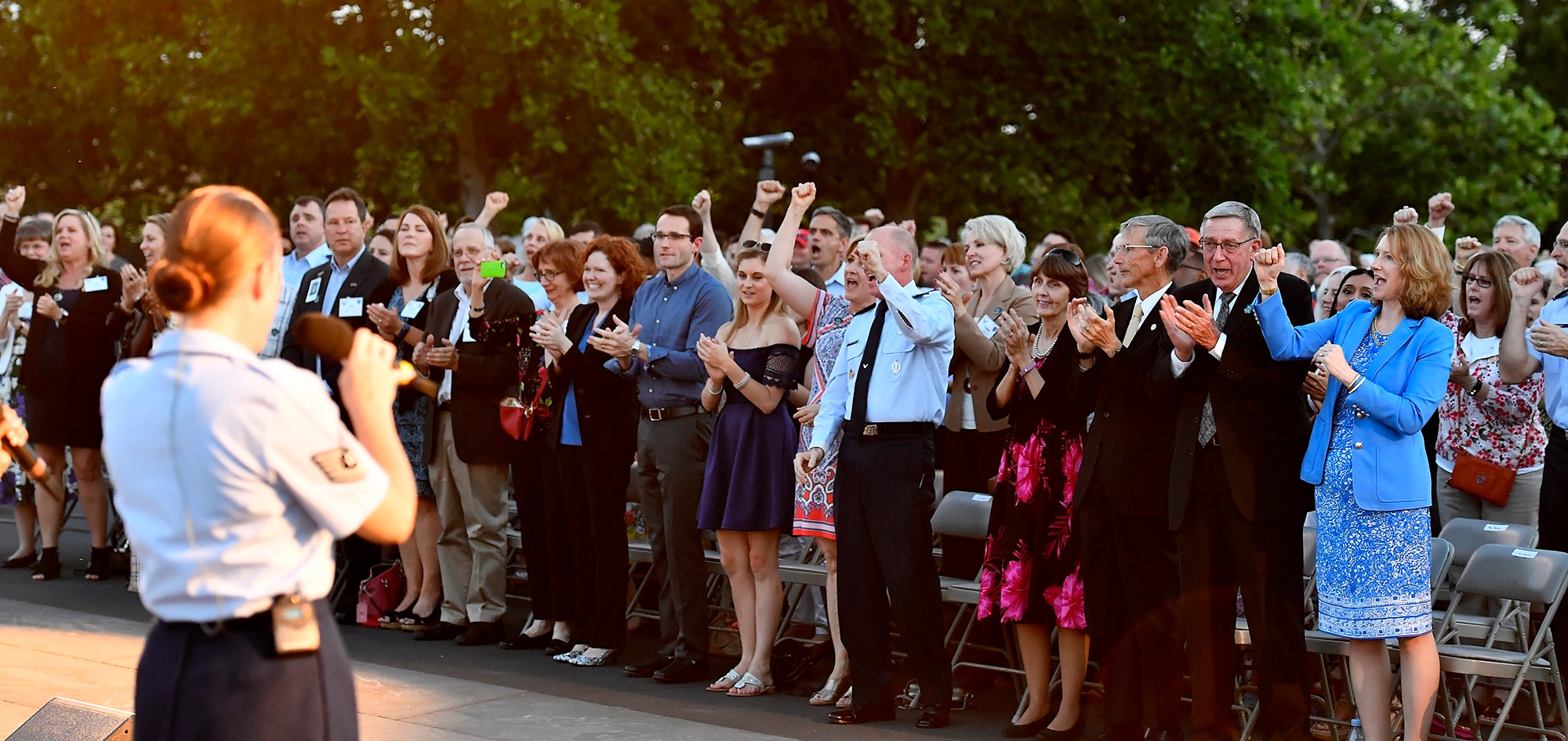 The second installment of the Heritage to Horizons concert series celebrating the Air Force's 70 years of breaking barriers was held at the Air Force Memorial, Arlington Va. June 9, 2017. The event was co-hosted by Undersecretary of the Air Force Lisa Disbrow and the Vice Chief of Staff of the Air Force Gen. Stephen Wilson, and featured performances by the U.S. Air Force Band and the U.S. Air Force honor Guard Drill Team.