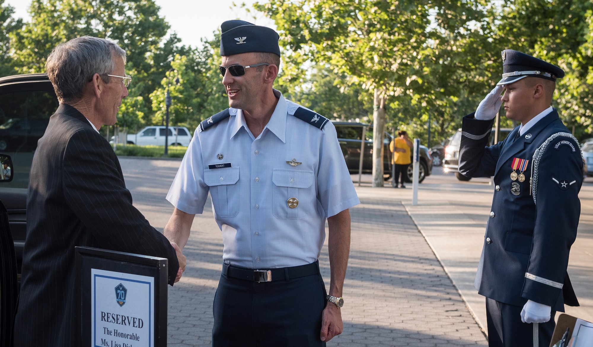 The second installment of the Heritage to Horizons concert series celebrating the Air Force's 70 years of breaking barriers was held at the Air Force Memorial, Arlington Va. June 9, 2017. The event was co-hosted by Undersecretary of the Air Force Lisa Disbrow and the Vice Chief of Staff of the Air Force Gen. Stephen Wilson, and featured performances by the U.S. Air Force Band and the U.S. Air Force honor Guard Drill Team.