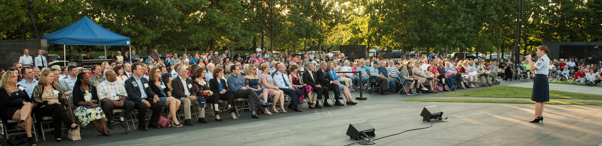 The second installment of the Heritage to Horizons concert series celebrating the Air Force's 70 years of breaking barriers was held at the Air Force Memorial, Arlington Va. June 9, 2017. The event was co-hosted by Undersecretary of the Air Force Lisa Disbrow and the Vice Chief of Staff of the Air Force Gen. Stephen Wilson, and featured performances by the U.S. Air Force Band and the U.S. Air Force honor Guard Drill Team.