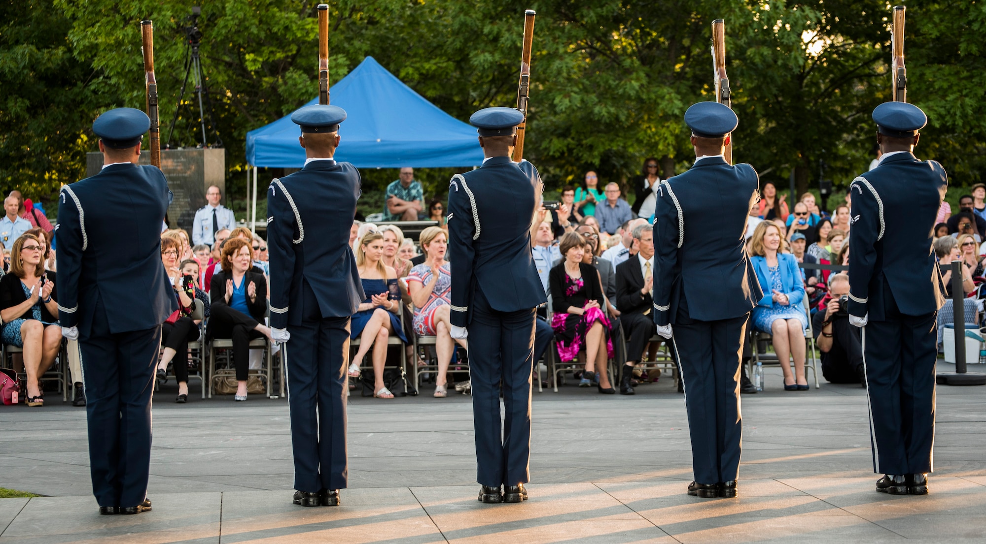 The second installment of the Heritage to Horizons concert series celebrating the Air Force's 70 years of breaking barriers was held at the Air Force Memorial, Arlington Va. June 9, 2017. The event was co-hosted by Undersecretary of the Air Force Lisa Disbrow and the Vice Chief of Staff of the Air Force Gen. Stephen Wilson, and featured performances by the U.S. Air Force Band and the U.S. Air Force honor Guard Drill Team.