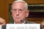Defense Secretary Jim Mattis tells senators on the Senate Appropriations Committee's defense subcommittee that President Donald J. Trump has assigned responsibility for determining the number of U.S. troops in Afghanistan to him. DoD photo by Navy Petty Officer 2nd Class Dominique A. Pineiro