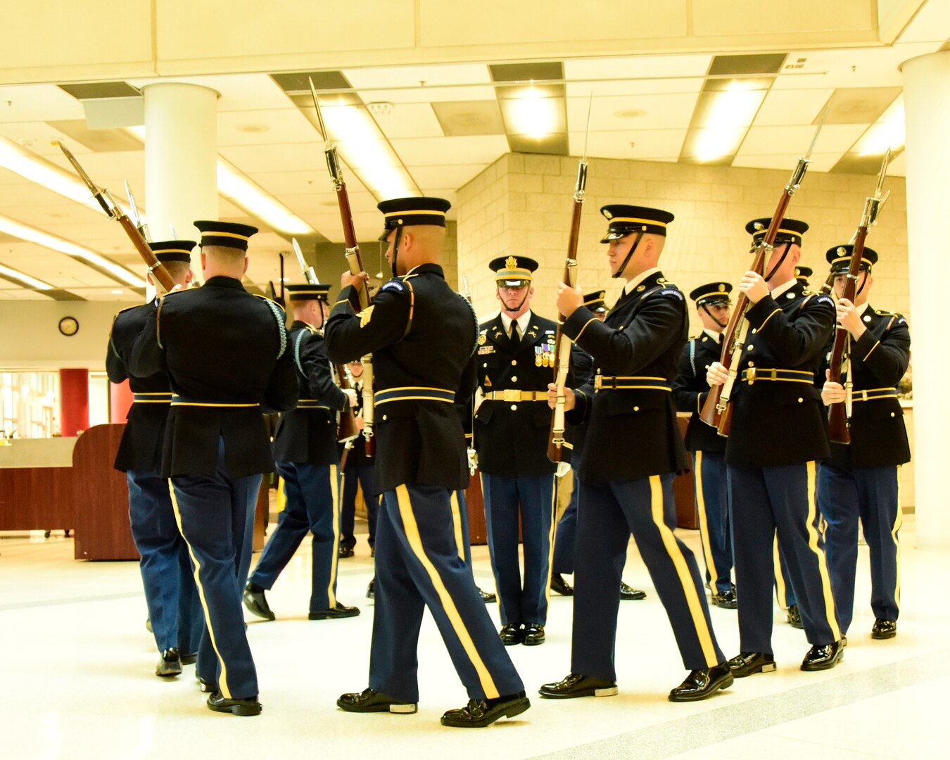 Members of the U.S. Army Silent Drill Team perform for attendees of the 242nd Army birthday, June 13.