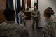 U.S. Air Force Chief Master Sgt. Daniel Hoglund, 20th Fighter Wing (FW) command chief, meets with Airmen from the 20th FW at Shaw Air Force Base, S.C., June 13, 2017. Hoglund became the 20th FW command chief June 1, after an assignment as the 1st Expeditionary Special Operations Wing command chief and senior enlisted leader at an undisclosed location. (U.S. Air Force photo by Airman 1st Class Sean Sweeney)