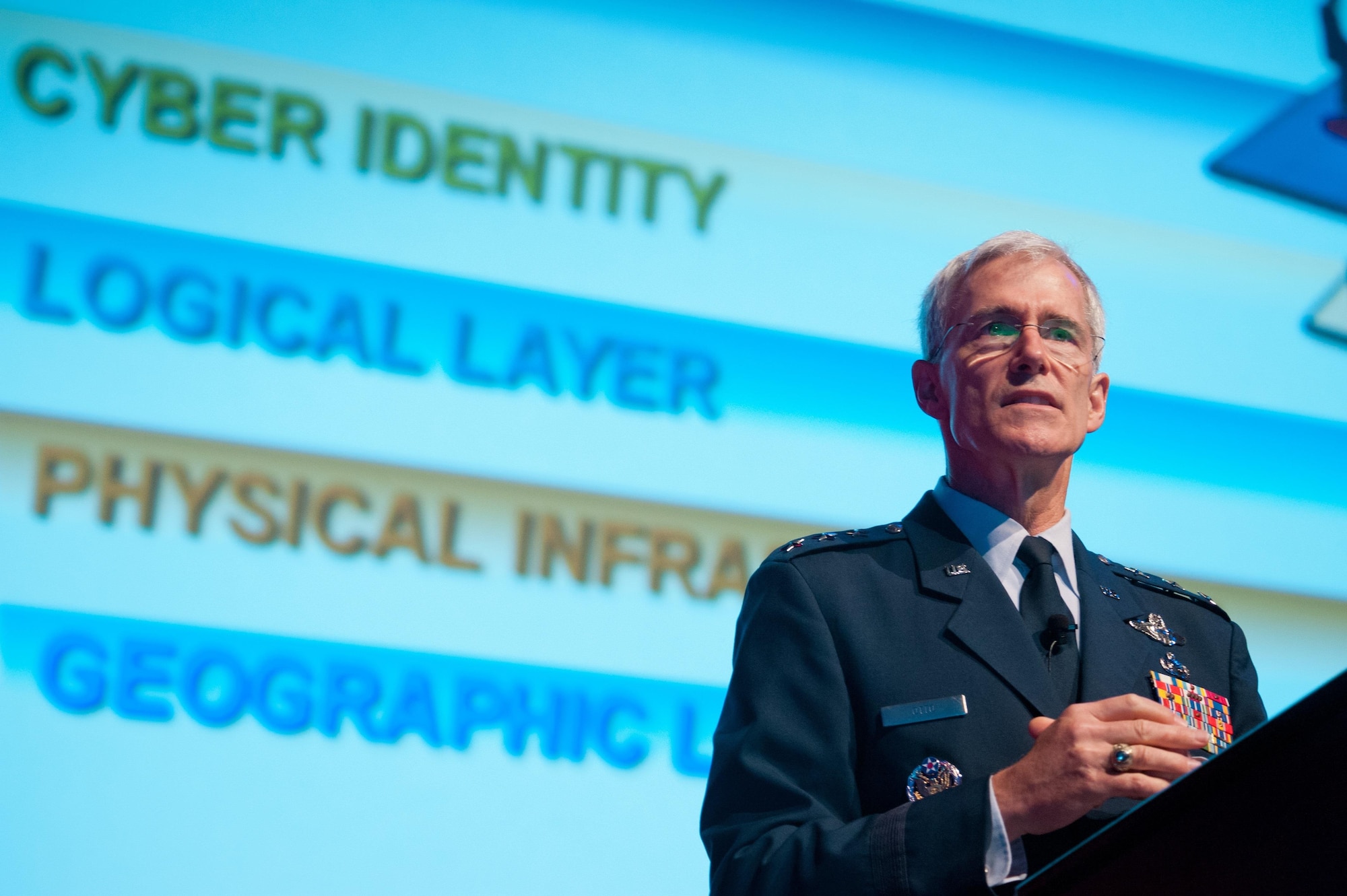 Lt. Gen. Robert Otto, then the deputy chief of staff for Intelligence, Surveillance and Reconnaissance, Headquarters U.S. Air Force, was one on many military and industry keynote speakers at the 2016 Air Force Information Technology and Cyberpower Conference, Aug. 28-30, 2017, in Montgomery, Alabama.  His successor in the position, Lt. Gen. VeraLinn Jamieson, is scheduled to speak at this year’s conference. (U.S. Air Force photo/Melanie Cox)