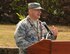 Lt. Col. Phillip Verroco, 21st Space Operations Squadron commander, gives opening comments during the Detachment 3 Change of Command Ceremony, Kaena Point, Hawaii, June 9, 2017.  Detachment 3 is a component of the 21st Space Operations Squadron, 50th Network Operations Group, 50th Space Wing, and is located on the western tip of Oahu.  It is the oldest and one of seven worldwide remote tracking stations in the Air Force Satellite Control Network.  (U.S. Air Force photo by Tech. Sgt. Heather Redman)