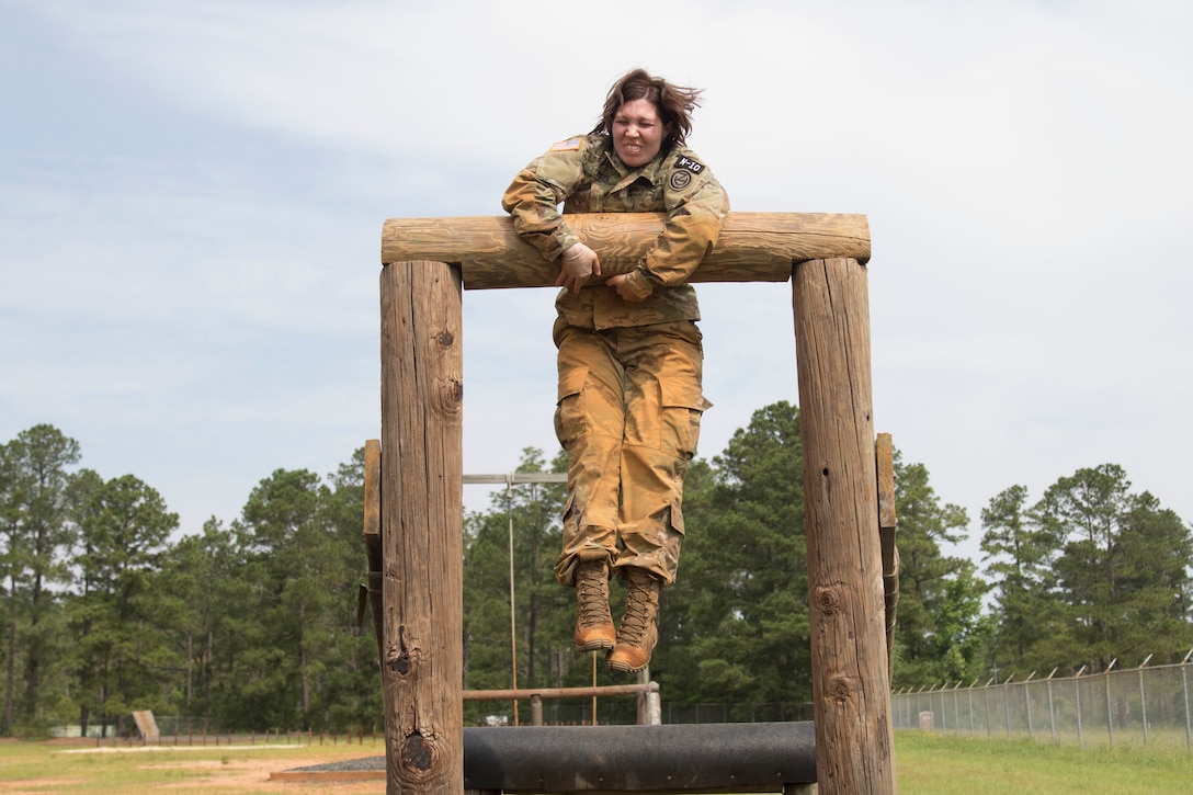 Staff Sgt. Marcy DiOssi a bridge crewmember representing the 80th Training Command, competes in the Air Assualt Course at the 2017 U.S. Army Reserve Best Warrior Competition at Fort Bragg, N.C. June 13. This year’s Best Warrior Competition will determine the top noncommissioned officer and junior enlisted Soldier who will represent the U.S. Army Reserve in the Department of the Army Best Warrior Competition later this year at Fort A.P. Hill, Va. (U.S. Army Reserve photo by Staff Sgt. Kevin McSwain) (Released)