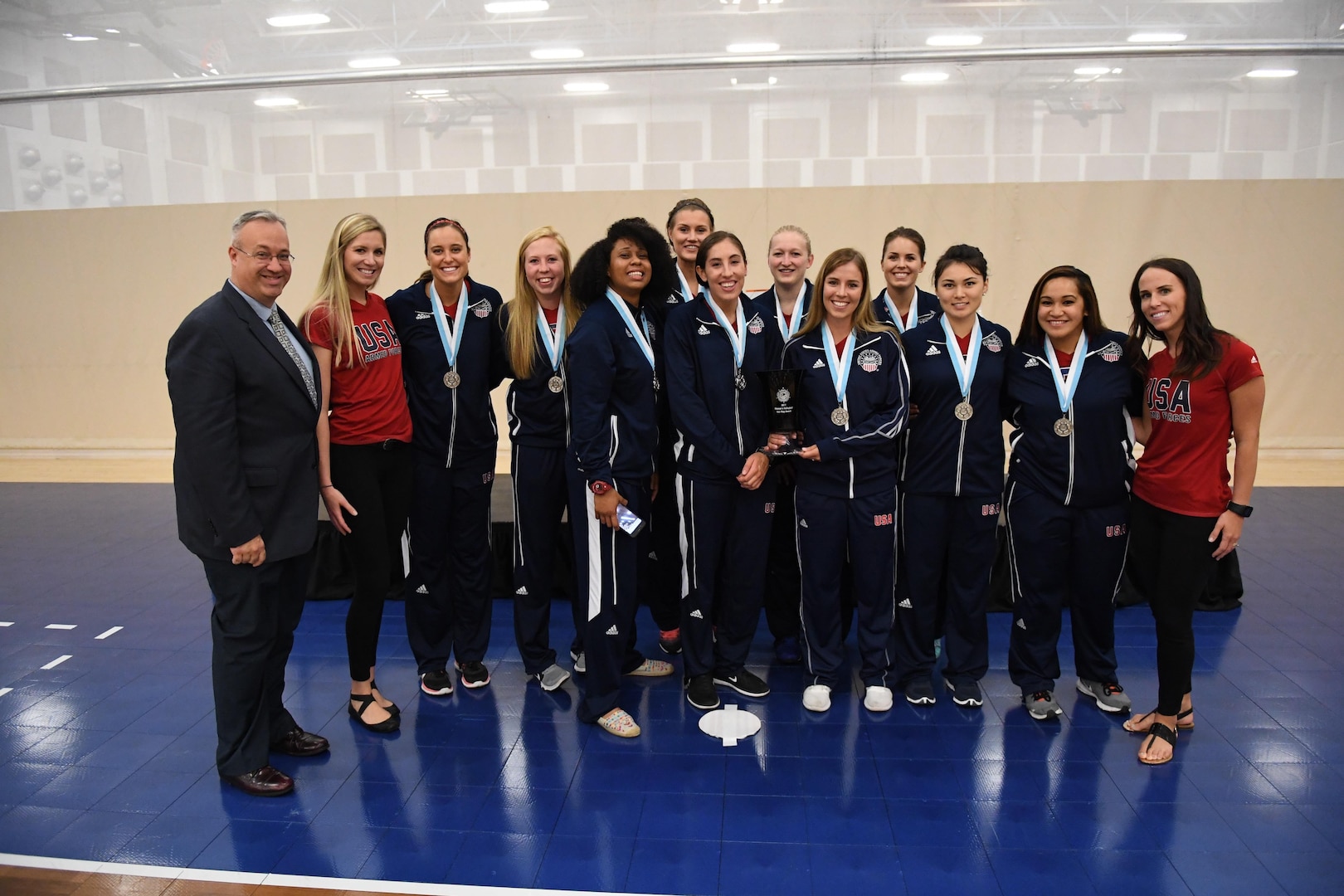 USA wins the silver medal of the 18th Conseil International du Sport Militaire (CISM) World Women’s Volleyball Military Championship on 9 June 2017 at Naval Station Mayport, Florida.