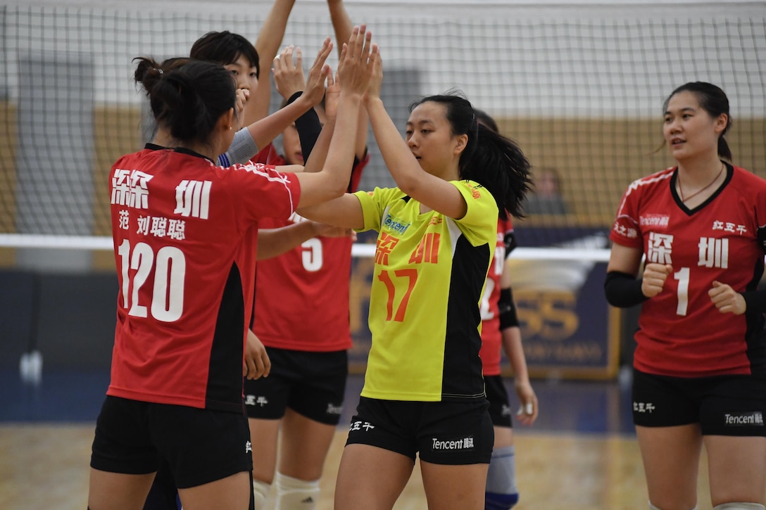 China wins the 18th Conseil International du Sport Militaire (CISM) World Women’s Volleyball Military Championship on 9 June 2017 at Naval Station Mayport, Florida.
