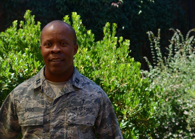 Chaplain (Capt.) Charles Ugo, 9th Reconnaissance Wing chaplain, poses for a photo June 13, 2017 at Beale Air Force Base, California. (U.S. Air Force photo/Airman 1st Class Andrew Moore) 