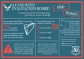 Pre-board information surrounding the Air Force Enlisted Evaluation Board process. Airmen should direct all other questions to the Total Force Service Center at 1-800-525-0102, or via email at AFPC.PB@us.af.mil. (U.S. Air Force infographic by Staff Sgt. Alexx Pons)