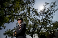 Chief Warrant Officer 2 Jennifer Pace poses for a portrait in Baltimore, Maryland, June 15, where she used to work as a police officer before committing her career full time to the U.S. Army Reserve. Pace is among this year's recipients of the General Douglas MacArthur Leadership Award, which she won as a property book officer while working for the 290th Military Police Brigade, headquartered in Nashville, Tennessee. In her leadership journey and professional growth, Pace overcame the loss of her brother, Danny Gamez, who passed away in 2011. (U.S. Army Reserve photo by Master Sgt. Michel Sauret)