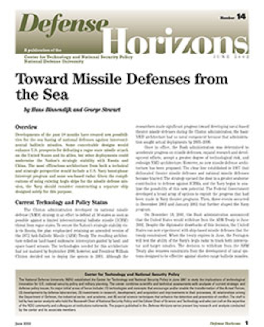 Toward Missile Defenses from the Sea > National Defense University ...