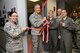 Staff Sgt. Cheila, a medic with the 960th Airborne Air Control Squadron; Col. Chris Mathews, commander of the 72nd Aerospace Medicine Squadron; Lt. Col. Kristen Thompson, commander of the 960th AACS; Col. Christopher Grussendorf, commander of the 72nd Medical Group and Capt. Christopher, a flight surgeon with the 960th AACS, participated in a ribbon cutting ceremony for the new flight line clinic in Bldg. 255 on May 18. The clinic is open on Mondays and Wednesdays from 8 to 11 a.m. (Air Force photo by Kelly White)