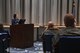 U.S. Air Force Lt. Col. Hayley James delivers remarks after assuming command of the 625th Strategic Operations Squadron (STOS) during a change of command ceremony at U.S. Strategic Command (USSTRATCOM) headquarters on Offutt Air Force Base, Neb., June 16, 2017. As commander of the 625th STOS, James leads an organization that executes and supports USSTRATCOM and Air Force Global Strike Command missions with continuous, rapid, accurate and survivable nuclear operations. Airmen from the 625th STOS serve on the U.S. Navy’s E-6B Mercury aircraft to provide a survivable means to launch the nation’s intercontinental ballistic missile force. James previously served as the 625th STOS director of operations before succeeding U.S. Air Force Lt. Col. Deane Konowicz as squadron commander. (U.S. Air Force photo by Staff Sgt. Jonathan Lovelady)