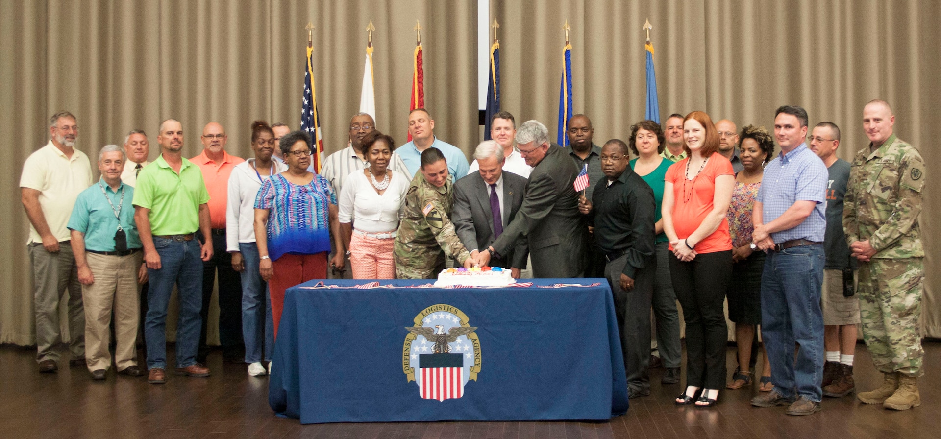 DLA Distribution Headquarters senior leaders, military members and civilian staff celebrated the U.S. Army’s 242nd Birthday on June 14, 2017.  